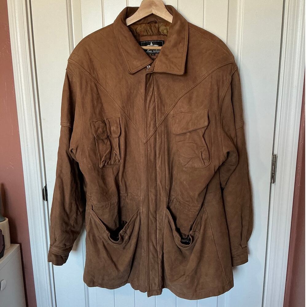 Vintage Pil's Leather Jacket Large Tan